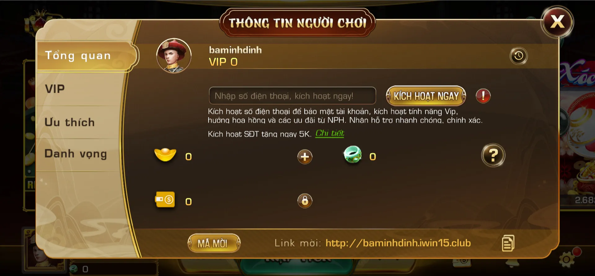kích hoạt kích hoạt số điện thoại tặng thưởng Iwin8 thông tin